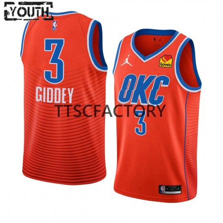 Kinder NBA Oklahoma City Thunder Trikot Josh Giddey 3 Nike 2022-23 Statement Edition Orange Swingman